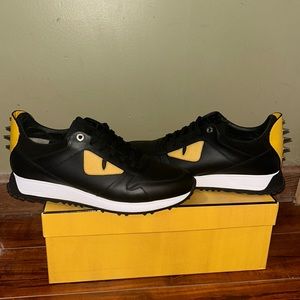 Black & Yellow FENDI SNEAKERS W/ THE SPIKES sz.9